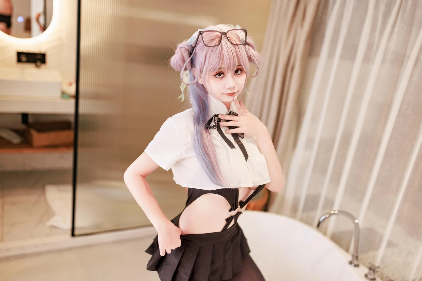 阿雪雪 - No.016 居家女高 [64P,2V-2.20GB] tg@simisebaisi 【丝足阁】008.webp